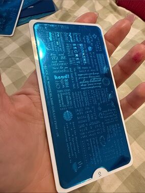 Unbranded Blue Tablet Stamping Plate – Premium Nail Art Template